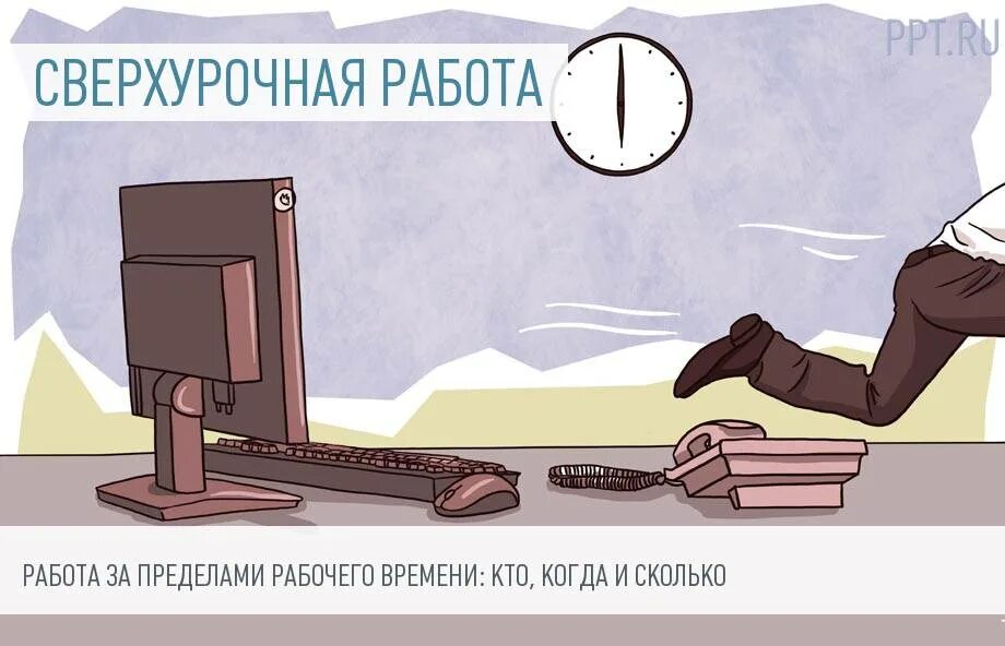 Нерабочее время ответ. Сокращенный рабочий день. Укороченный рабочий день. Неполный рабочий день рисунок. Сверхурочная работа.