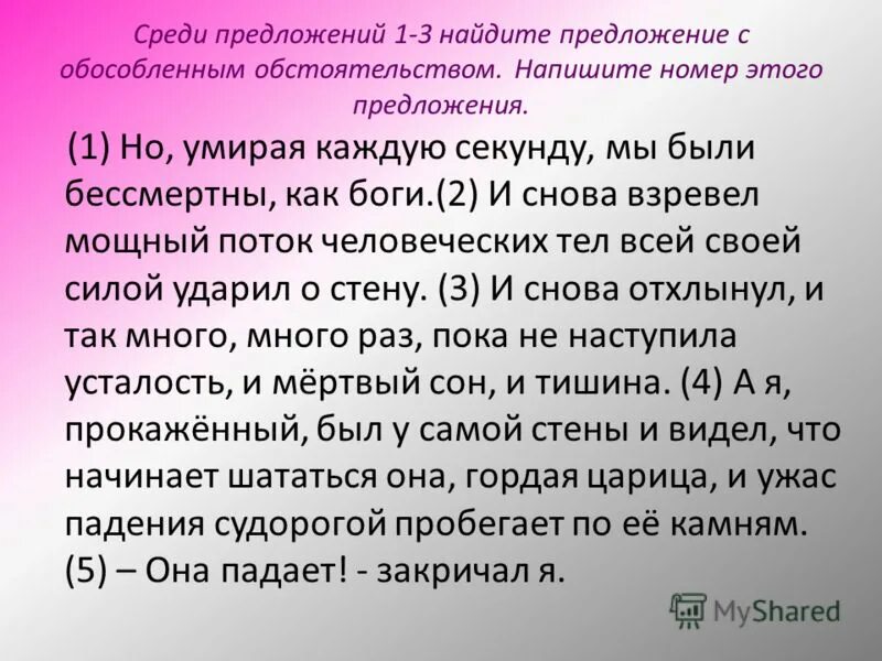 среди предложений 17 20