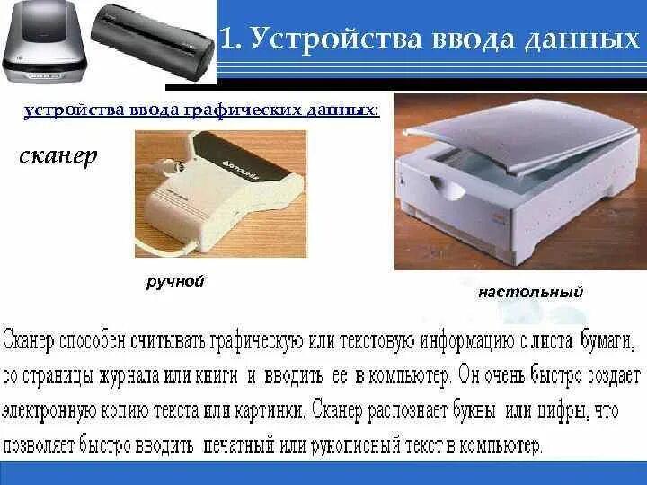 Сканер это устройство для вывода графической информации. Сканер это устройство для вывода графической информации
