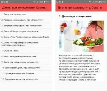 Какие фрукты можно при холецистите