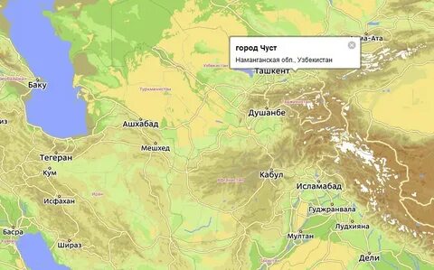 Карта наманган