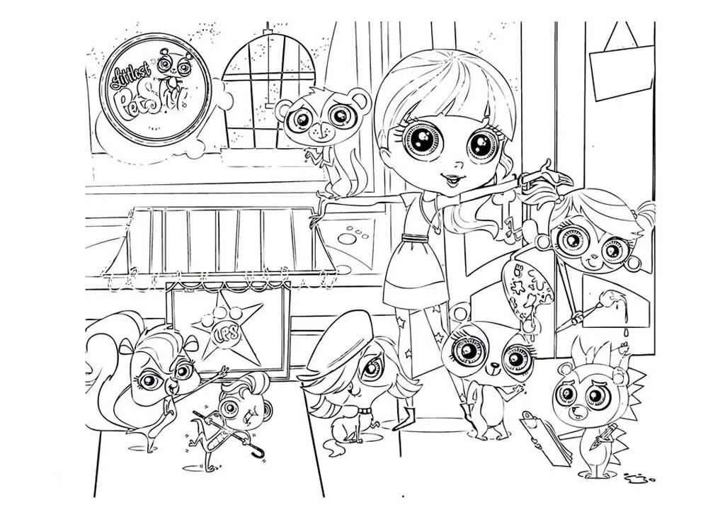 Раскраска Littlest Pet shop. Раскраски мой маленький зоомагазин Блайс. Маленький зоомагазин раскраска. Раскраски для девочек зоомагазин. Раскраски петс