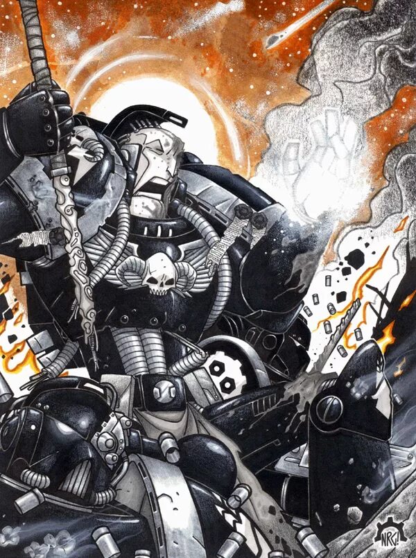 Warhammer 40000 дантиох. Шадрак медузон вархаммер 40000. Шадрак медузон. Вархаммер 40000 ересь хоруса. Iron hands warhammer art.