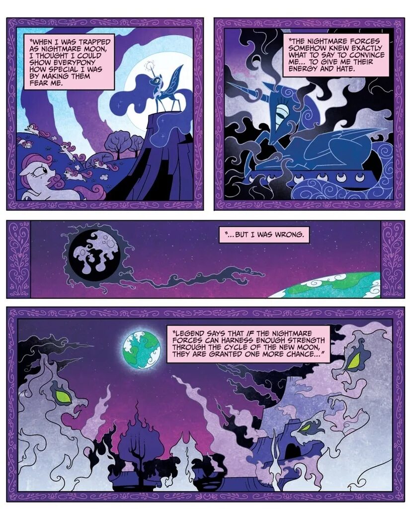 Fake moon comic. Найтмер Мун комиксы. Луна и Найтмер Мун комикс. Комикс пони moonset. Найтмер Мун из комикса.