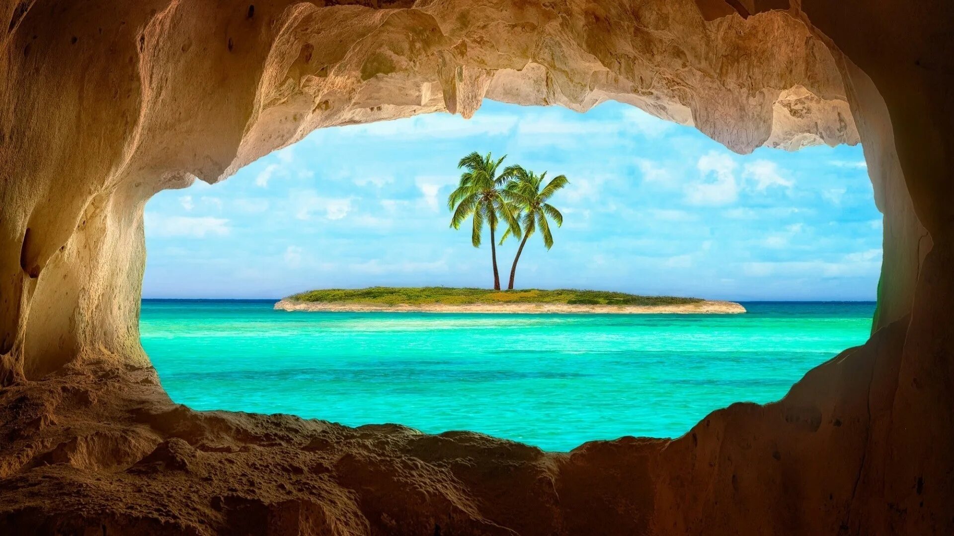 Парадиз остров Карибского моря. Красивые острова. Красивый пляж. Экзотические пейзажи. Экран island