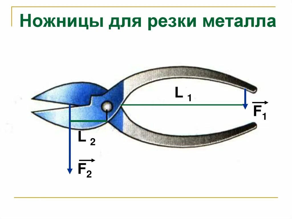 Плоскогубцы образуют два одинаковых соединенных рычага. Пример рычага ножницы по металлу. Рычаг примеры физика. Ножницы точка опоры,f1 f2. Ножницы для резки металла рычаг физика.