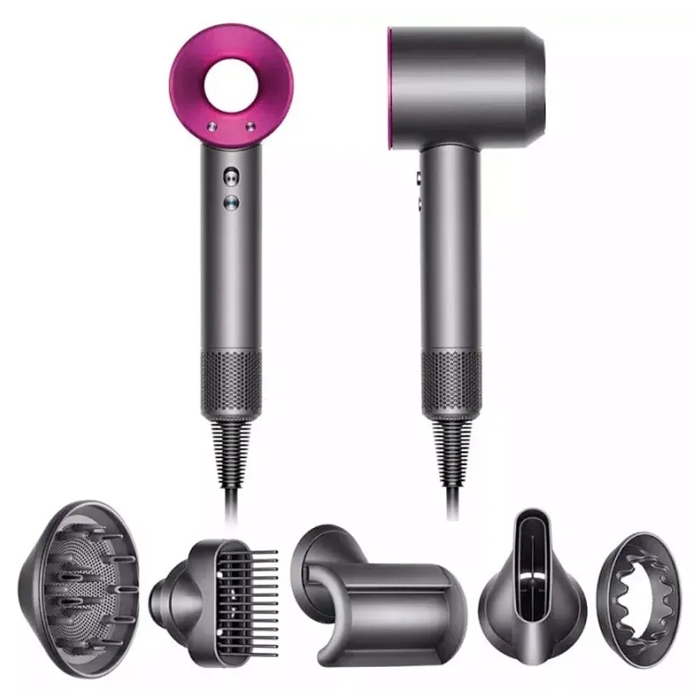 Чем отличается фен дайсон от обычного. Фен dyson supersonic. фен dyson supersonic hd08 фуксия. фен dyson supersonic (черный). фен дайсон 08.
