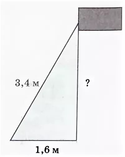 Точка крепления троса. Флагшток удерживается в вертикальном положении при помощи троса 1.6. Как найти высоту флагштока с помощью прямоугольного треугольника.