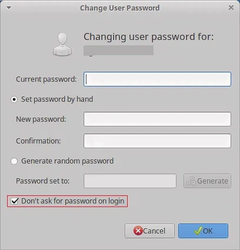 Alter user password