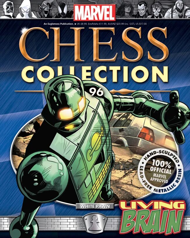 Living brain. Marvel Chess collection. Коллекция Marvel шахматы. Марвел коллекшн шахматы. Living Brain Marvel.