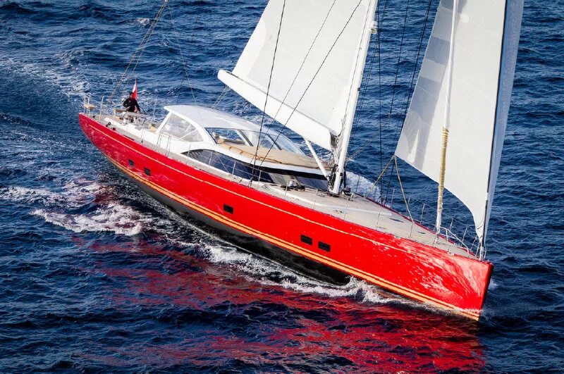 Яхта бенетти 125. Красная яхта. Корабли моторные. Red yacht. Яхты будущего.