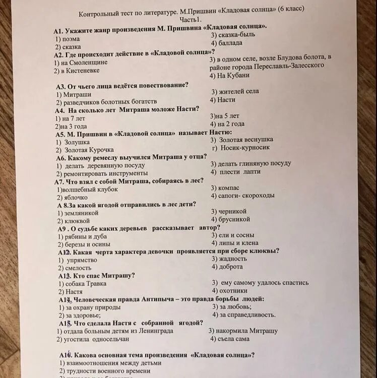 Тест по кладовой солнца 6 класс. Тест по литературе кладовая солнца. Тест по литературе кладовая солнца с ответами. Тест по рассказу кладовая солнца. Тест кладовая солнца 6 класс.