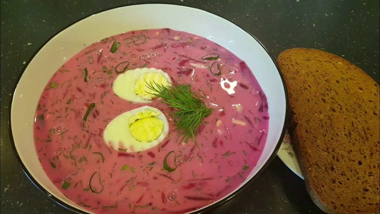 Свекольник с яйцом и огурцом