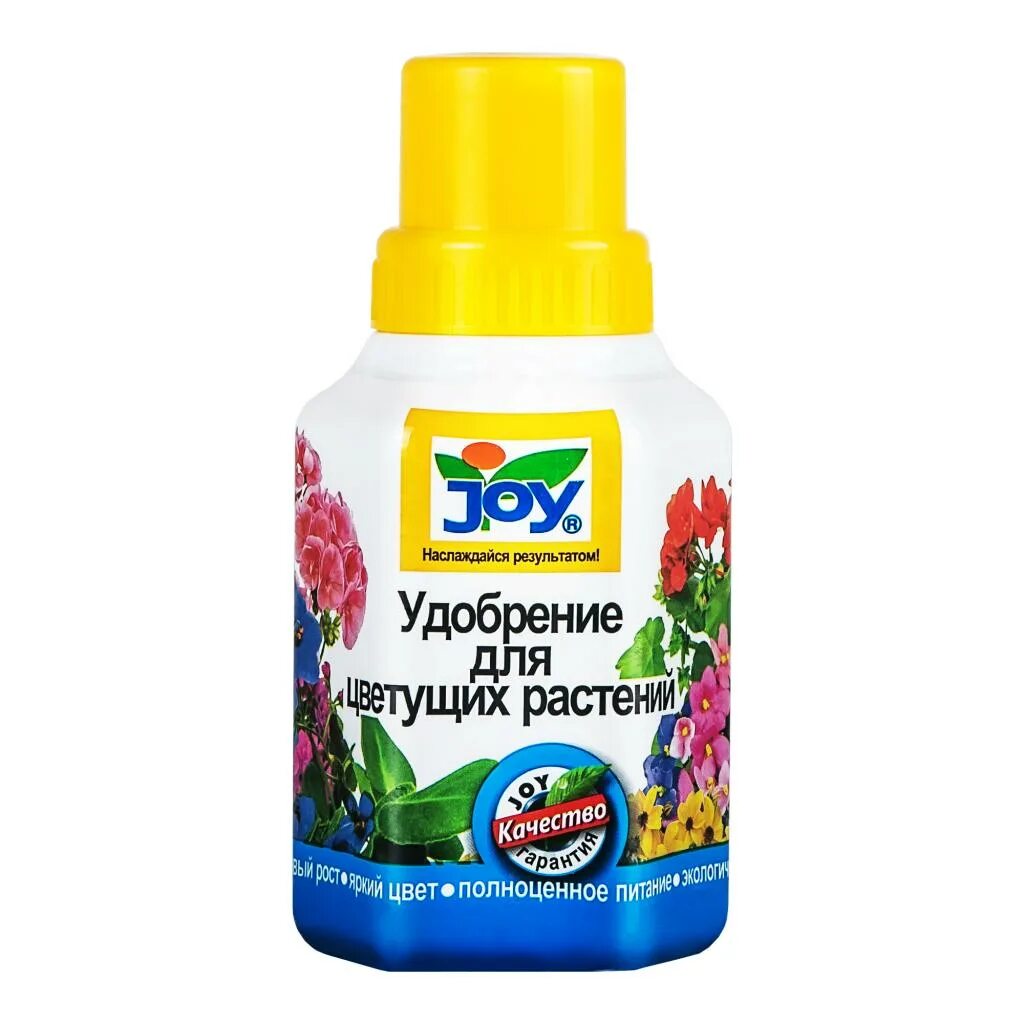 Жидкое удобрение "для цветущих растений" Joy 0,33л. Жидкое удобрение для комнатных цветов Joy 0.25л. Жидкое удобрение "для декоративно-лиственных" Joy 0,33л. Удобрение жидкое "для орхидей" Joy 0,25л.