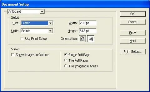 Document setup