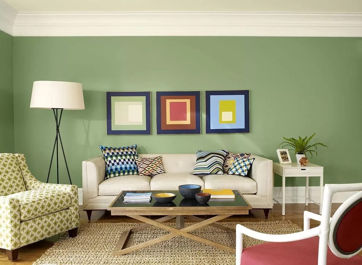 Покраска стен в интерьере. Цветовые сочетания в интерьере. Сочетание цветов в интереье. Покрашенные стены в интерьере. Зеленый цвет стен в интерьере.