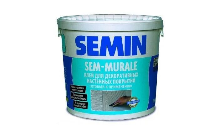 Semin sem murale. Клей для текстильных обоев. Клей для тканевых обоев. Готовый клей для обоев.