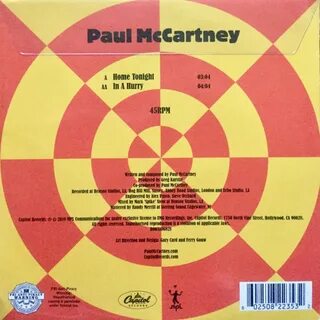 Купить альбом на виниловой пластинке Paul McCartney: Home Tonight / In A Hu...
