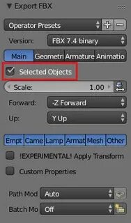 Export selected