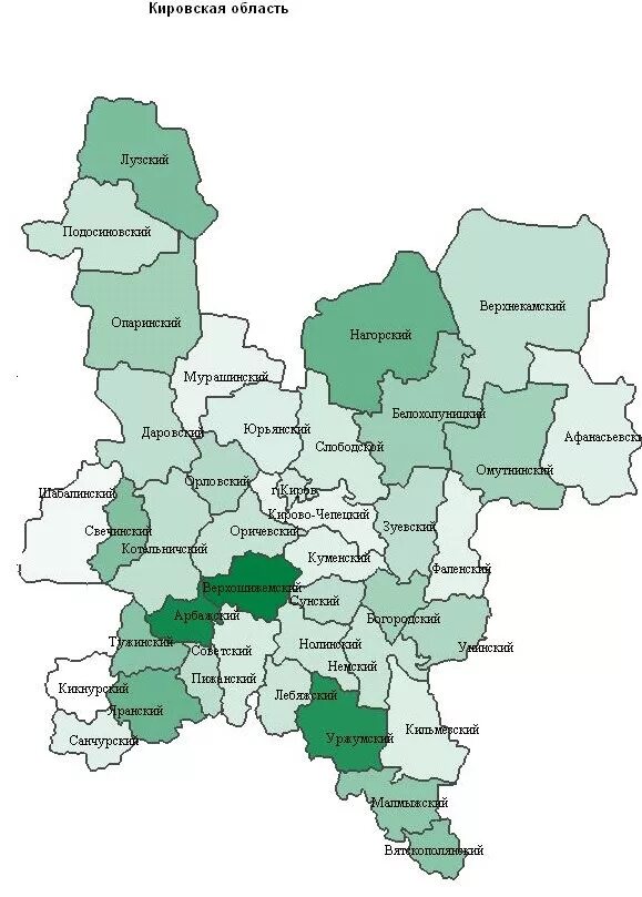 Сайт кировской области. Карта Кировской области по районам. Карта Кировской области с городами. Административный центр Кировской области. Карта Кировской области с районами.