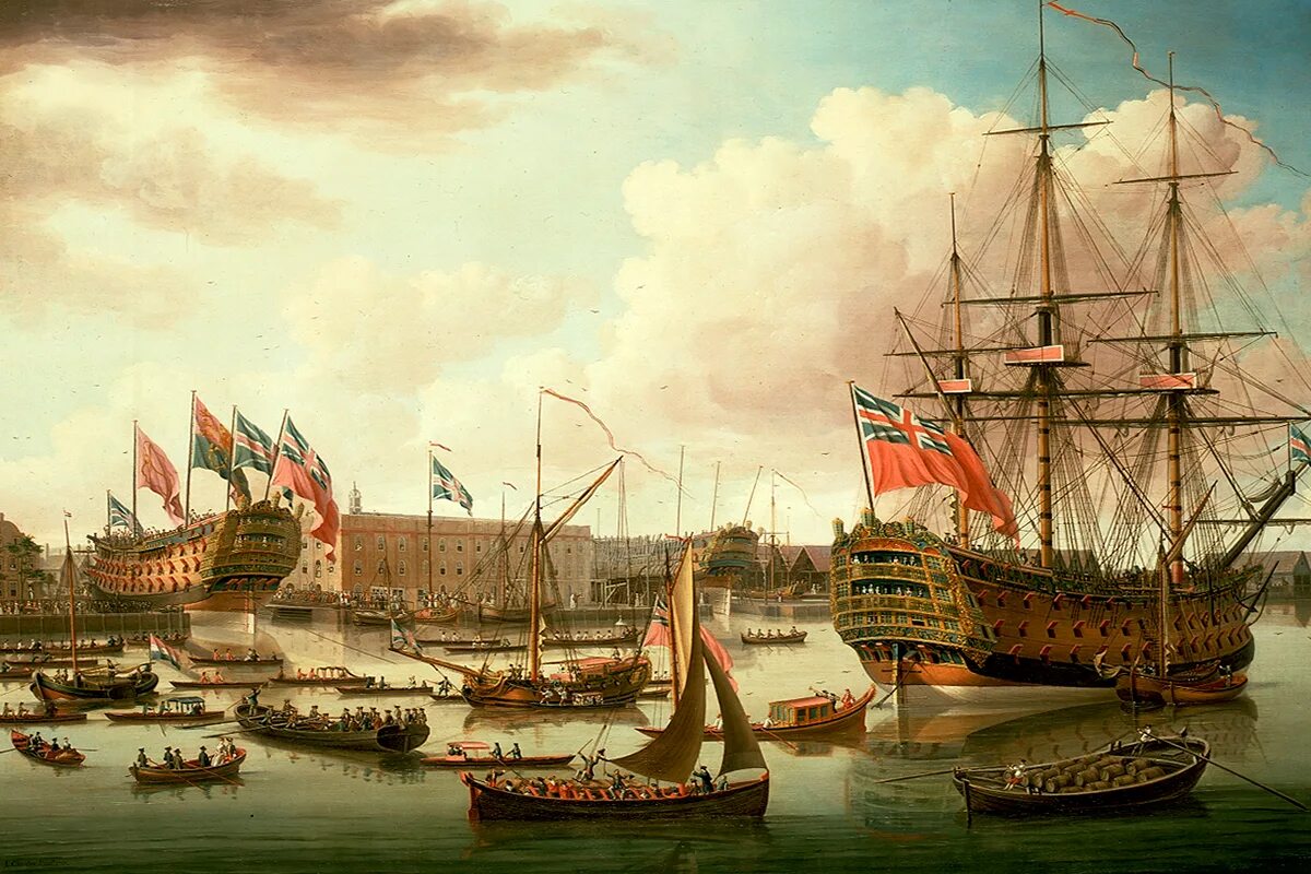 Англо европейский. HMS Royal George 1756. Королевский флот Британии 18 века. Английский Роял нэви корабль 16 век. Британская ОСТ-Индская компания флот.