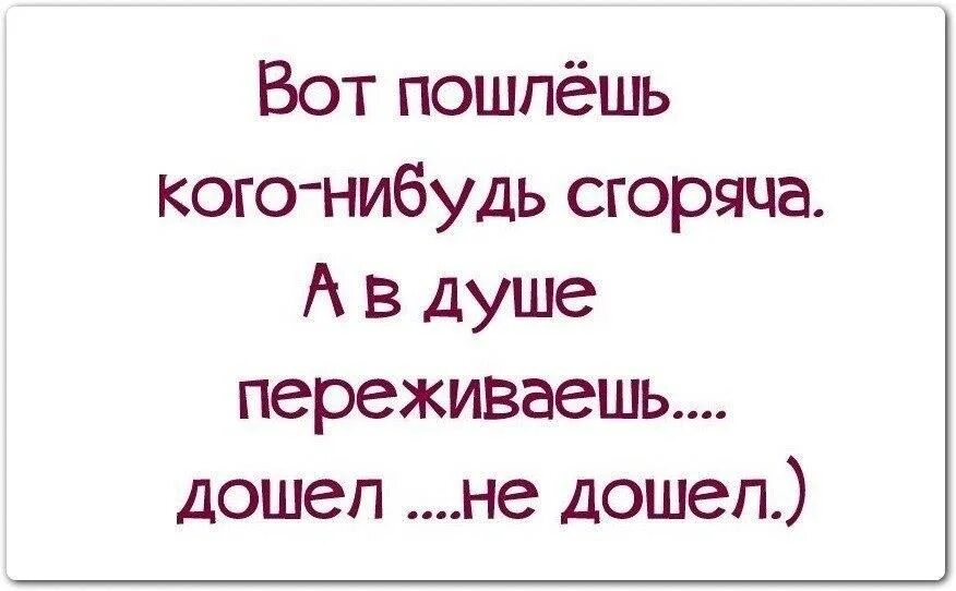 Предложение послать человека. Пошлёшь кого нибудь сгоряча. хочется всех послать далеко и надолго. вот пошлешь кого-нибудь. вот пошлешь кого-нибудь сгоряча а в душе переживаешь дошел не дошел.