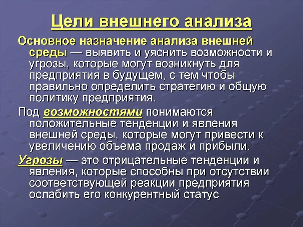 Цель анализа внешней среды. Цели внешнего анализа организации. Анализ внешней среды организации. Цель анализа внешней среды организации.