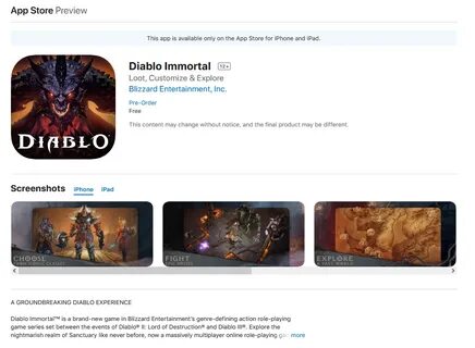Immortal ios