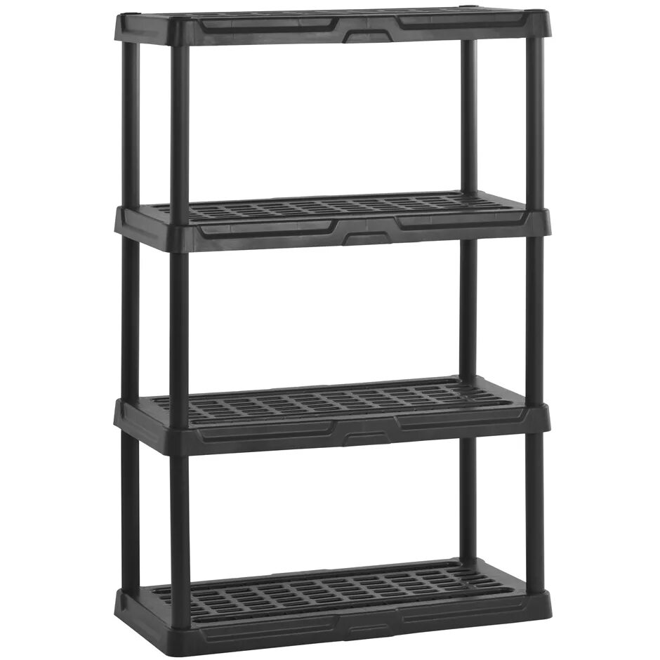 Стеллаж пластиковый для рассады. Sandusky Lee ps361856-4b Plastic Shelving, 36". Трёхуровневая Этажерка на колёсиках collect Rack,36х24х63 см. Стеллаж пластиковый. Стеллаж сборный пластиковый.