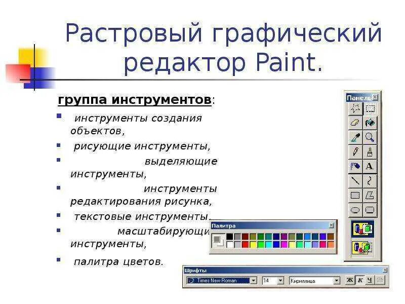 Редактор paint относится к