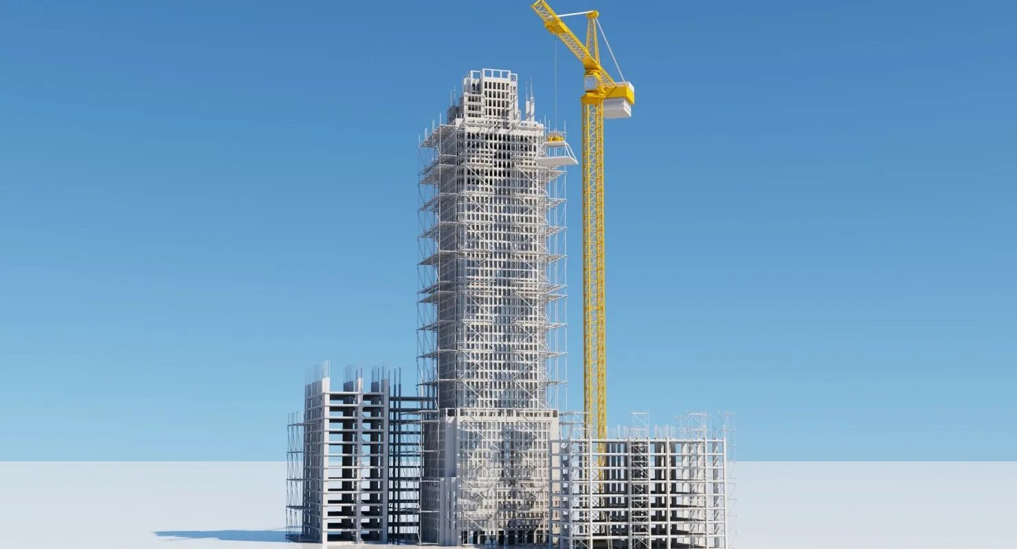 Build 3 v. Стройка высотки. 3д модель здания небоскреб. Модель строящегося здания. Стройка здание 3д модель.