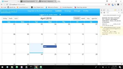 React calendar
