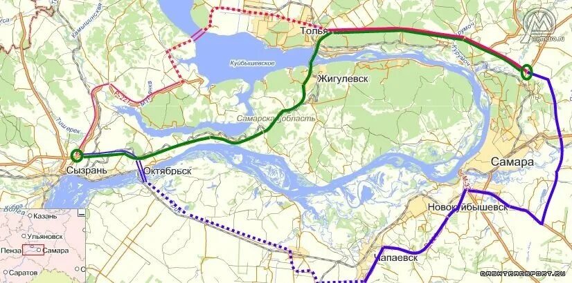 Мост новый самара через волгу на карте