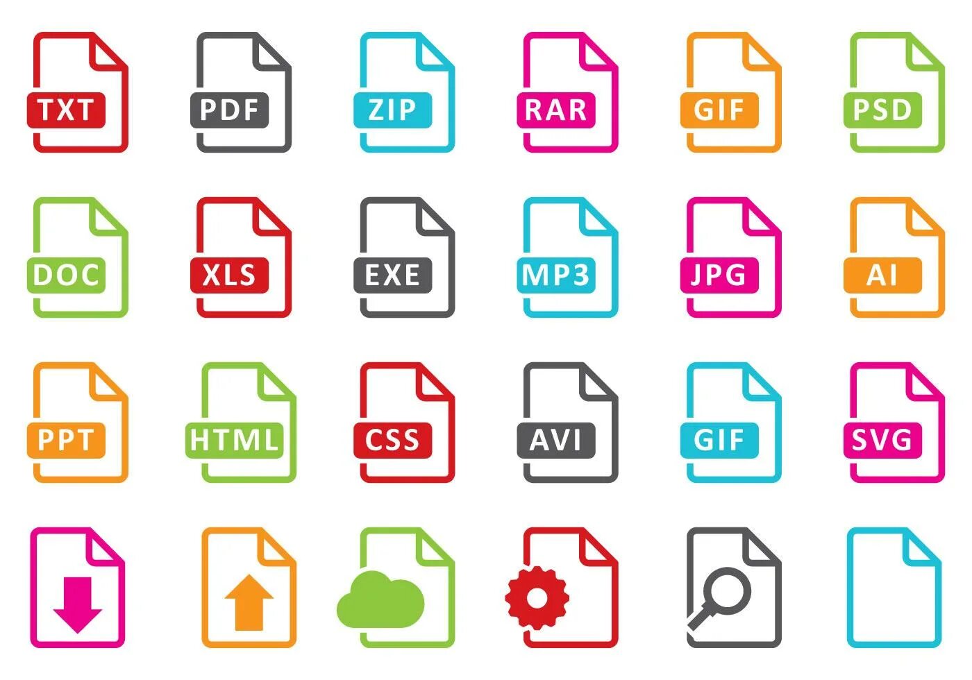 Doc d txt. Значки типов файлов. Значки для разных форматов. Иконки для разных типов файлов. Иконки расширений файлов.