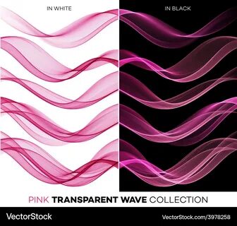 Set of color transparent smoky wave vector image. 