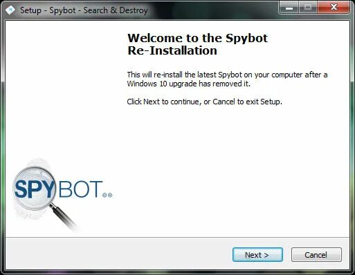 Spybot click. Как выглядит ярлык запуска Spybot.