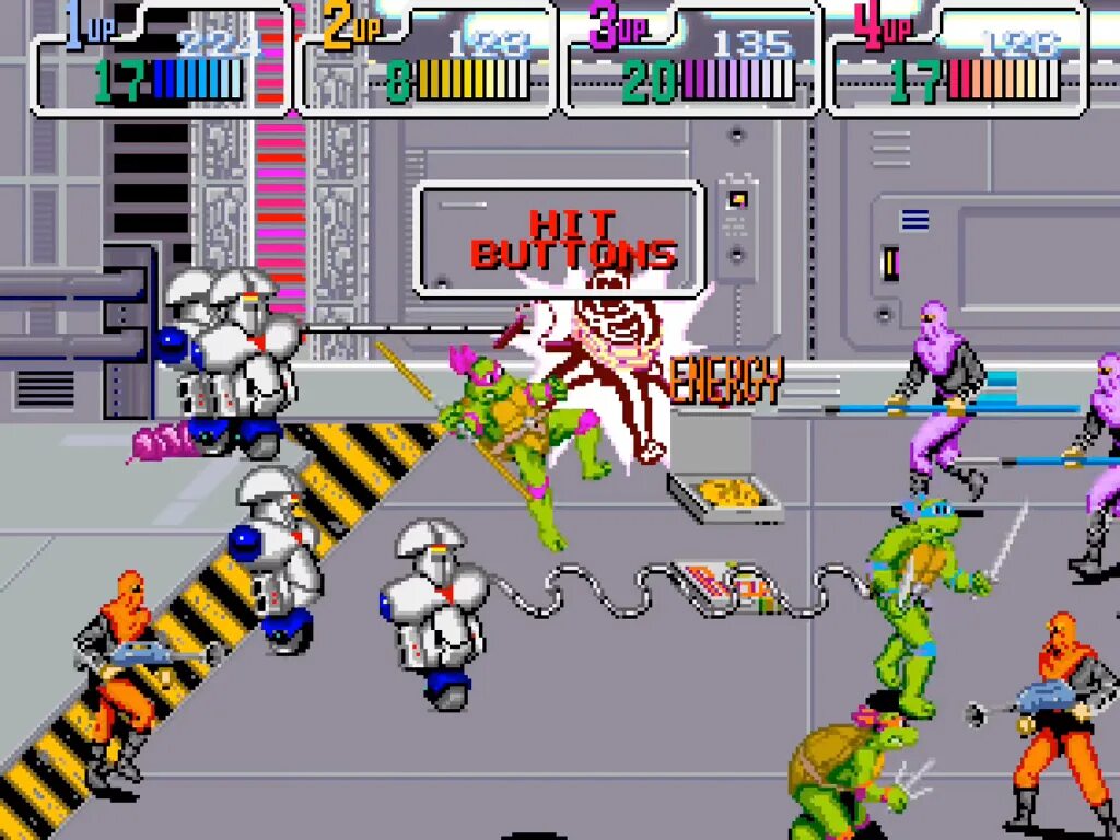 Teenage Mutant Ninja Turtles: Arcade Attack. Friends of Mutants Crew. Old game Arcade Run from Police collect Keys. Tmnt arcade