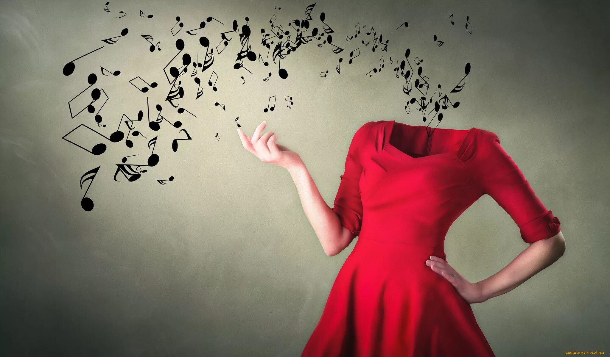 Музыка просто человек. Девушка. Фотосессия с нотами. Девочка в Красном платье поет. Человек и Ноты.