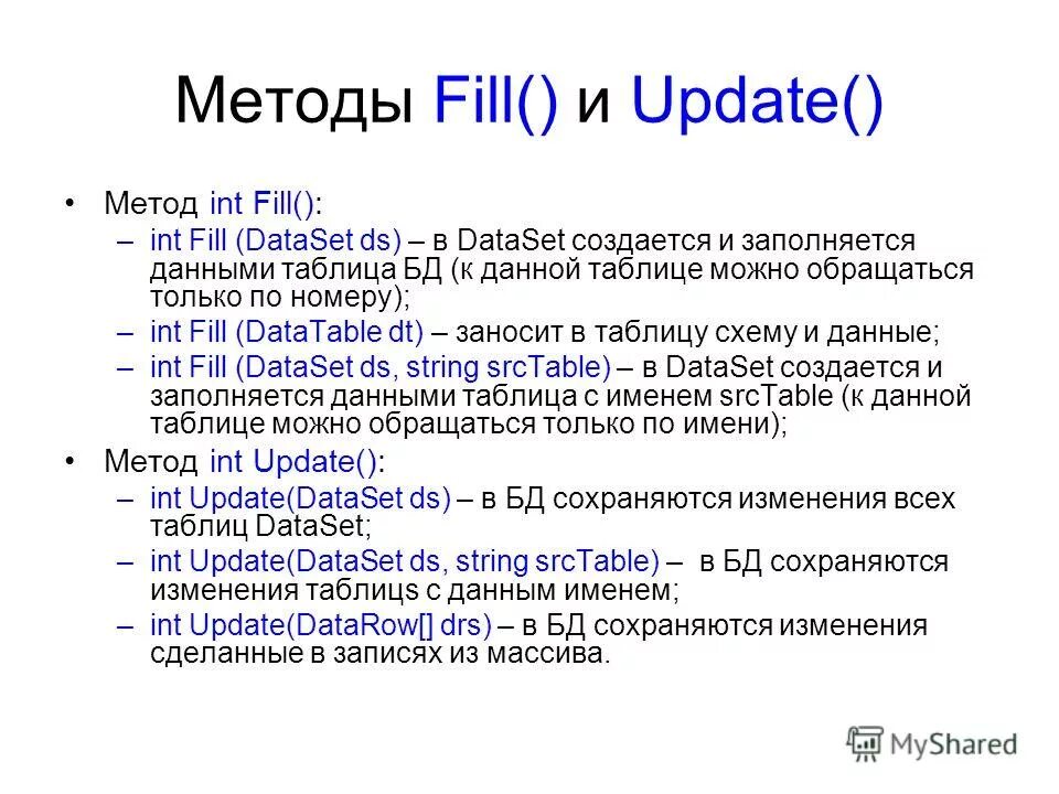 Метод update