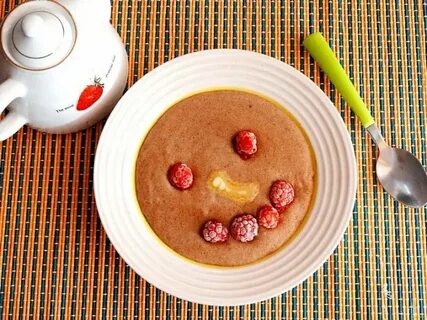 Манная каша с какао