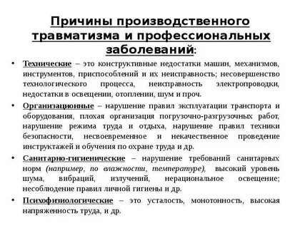 Причины промышленной