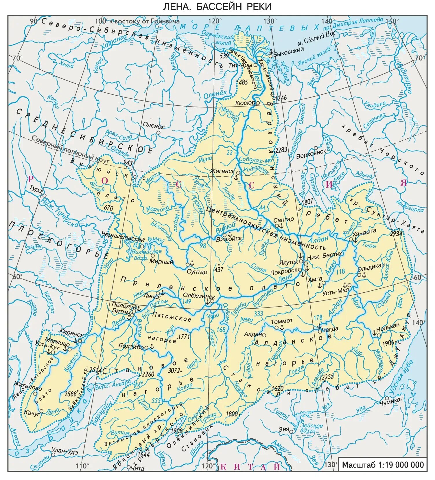 В какой части течет река лена. Бассейн реки Лена на карте России. Бассейн реки Лены на карте. Бассейн реки Лена. Исток реки Лена на карте России.