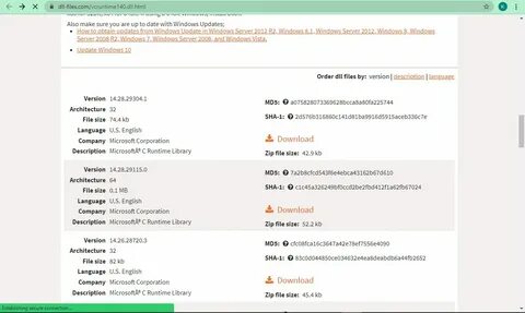 Установить vcruntime140 1