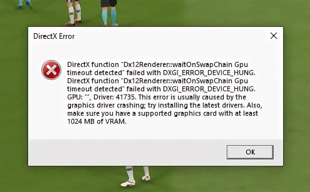 Directx error fifa. Ошибка в фифе. directx error ошибка в фифа. directx для fifa 19. directx function dx12renderer wait fifa 19.