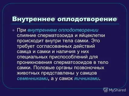 Внутреннее оплодотворение характерно для ответ