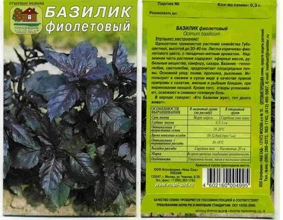 Базилик фиолетовый для чего