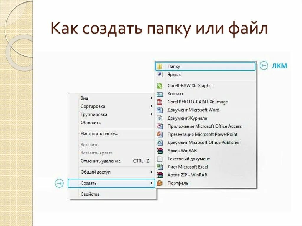 Как создать файл. Папка с файлами. Способы создания папок и файлов. Создание файла, работа с файлами и папками. Почему создается папка