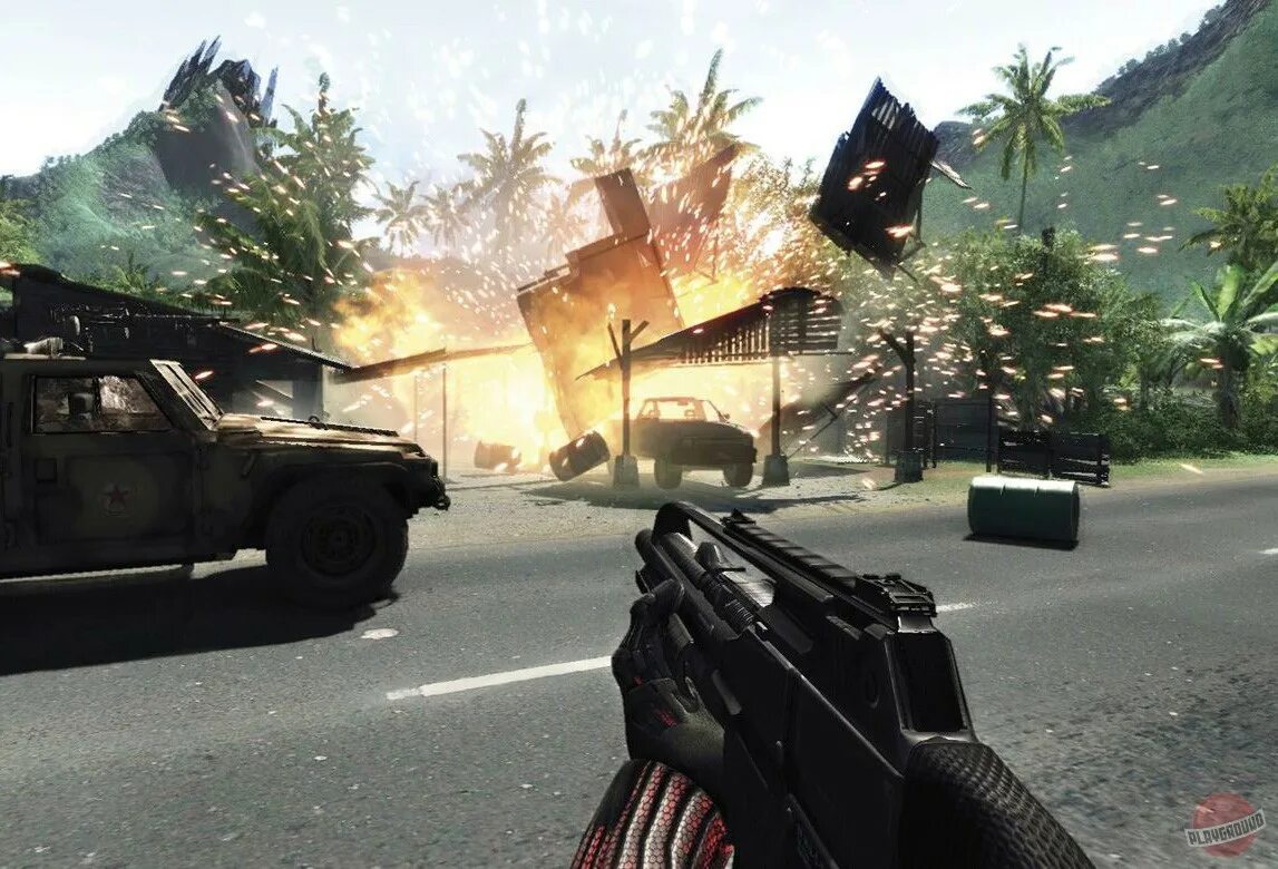 Crysis новости. Crysis 2006. Crysis 1. Взрыв в Crysis. Crysis 2007.