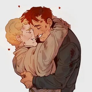 Aziraphale and crowley fanart