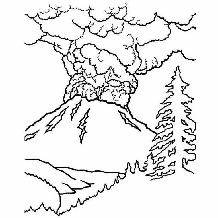 Раскраска лава лава а4. Раскраска извергающийся вулкан. Вулкан раскраска. Вулкан раскраска для детей. Раскраска природа.
